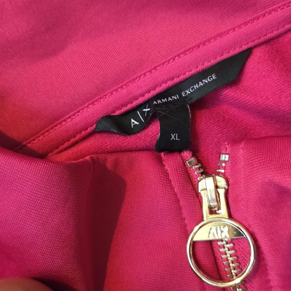 A/X Armani Exchange Pink Tracksuit Jogger Set Button Down Pants XL NWT - Picture 7 of 9